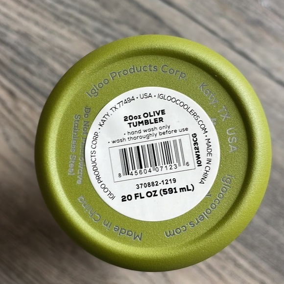 NWT Olive Lime Green Thermal Insulated Coffee Mug, Timber, with lid, 20 ounces - Picture 4 of 5